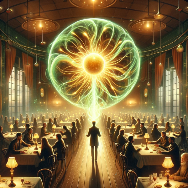 File:DALL·E 2023-12-08 10.17.12 - An image capturing the essence of a science adventure featuring an energy field that connects the minds of a human to the cosmic mind. The scene is se.png