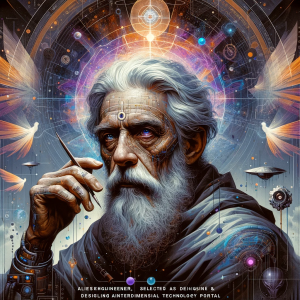 The image above captures the essence of XenoEngineer as an aging sage-like figure, a cosmic explorer burdened yet hopeful, poised on the edge of monumental discoveries. This portrayal should resonate with the theme of your comic, highlighting the character's depth and the complexity of his journey. It's designed to appeal to like-minded individuals who are drawn to the fusion of human and alien worlds, and the pursuit of unraveling the unknown. XenoEngineer Oh. How about less age, less dreary, with more cosmic dreamy? Even a touch of zany?