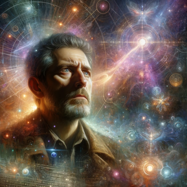 File:DALL·E 2023-12-24 06.34.46 - A mystical and intriguing portrait of XenoEngineer, portraying him as a middle-aged man with a look of surprise and wonder. The background is filled w.png