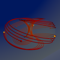 Golden torus fibonacci knot 13-8 3-group left-chiral halves.png