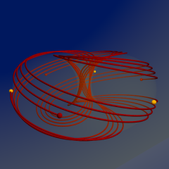 Golden torus fibonacci knot 13-8 3-group left-chiral halves.png